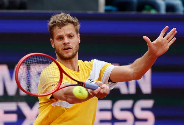 24.04.2022, BMW Open, MTTC Iphitos Muenchen, Tennis. im Bild: Yannick Hannemann (GER)