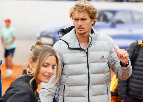 Sport Bilder des Tages Alexander Zverev (GER) und Sophia Thomalle nach dem Training. Copyright: xJuergenxHasenkopfx