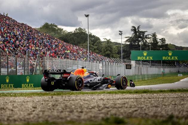 IMOLA - Max Verstappen (Oracle Red Bull Racing) on track during the Emilia Romagna F1 Grand Prix at Autodromo Enzo e Dino Ferrari on April 24, 2022 in Imola, Italy. REMKO DE WAAL GP Emilia - Romagna 2022 - RACE 2022 xVIxANPxSportx xxANPxIVx
