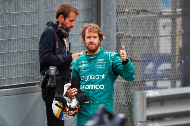 5 Sebastian Vettel (DEU, Aston Martin Aramco Cognizant F1 Team), F1 Grand Prix of Emilia Romagna at Autodromo Enzo e Dino Ferrari on April 24, 2022 in Imola, Italy. (Photo by HOCH ZWEI) Imola Italy