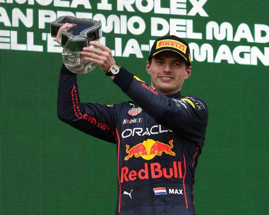 Sieg für Max Verstappen (NED, Oracle Red Bull Racing 1) ITA, Formel 1 Grand Prix Emilia Romagna, Imola, 24.04.2022 ITA, Formel 1 Grand Prix Emilia Romagna, Imola, 24.04.2022 Imola