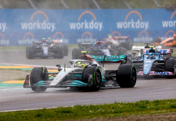 44 Lewis Hamilton (GBR, Mercedes-AMG Petronas F1 Team), F1 Grand Prix of Emilia Romagna at Autodromo Enzo e Dino Ferrari on April 24, 2022 in Imola, Italy. (Photo by HOCH ZWEI) Imola Italy
