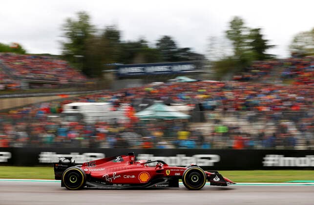 16 Charles Leclerc (MCO, Scuderia Ferrari), F1 Grand Prix of Emilia Romagna at Autodromo Enzo e Dino Ferrari on April 24, 2022 in Imola, Italy. (Photo by HOCH ZWEI) Imola Italy