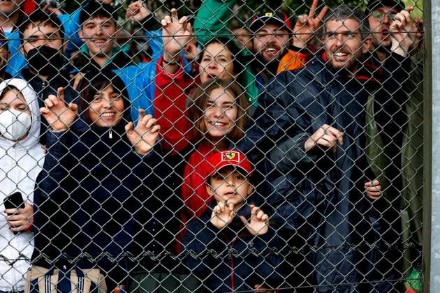 Spectators, F1 Grand Prix of Emilia Romagna at Autodromo Enzo e Dino Ferrari on April 24, 2022 in Imola, Italy. (Photo by HOCH ZWEI) Imola Italy