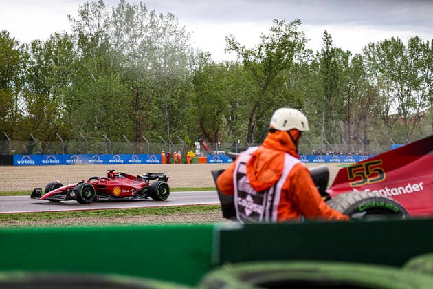 16 Charles Leclerc (MCO, Scuderia Ferrari), F1 Grand Prix of Emilia Romagna at Autodromo Enzo e Dino Ferrari on April 24, 2022 in Imola, Italy. (Photo by HOCH ZWEI) Imola Italy