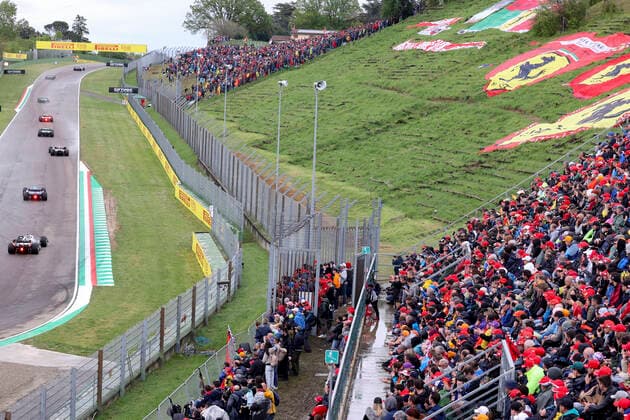Spectators, F1 Grand Prix of Emilia Romagna at Autodromo Enzo e Dino Ferrari on April 24, 2022 in Imola, Italy. (Photo by HOCH ZWEI) Imola Italy