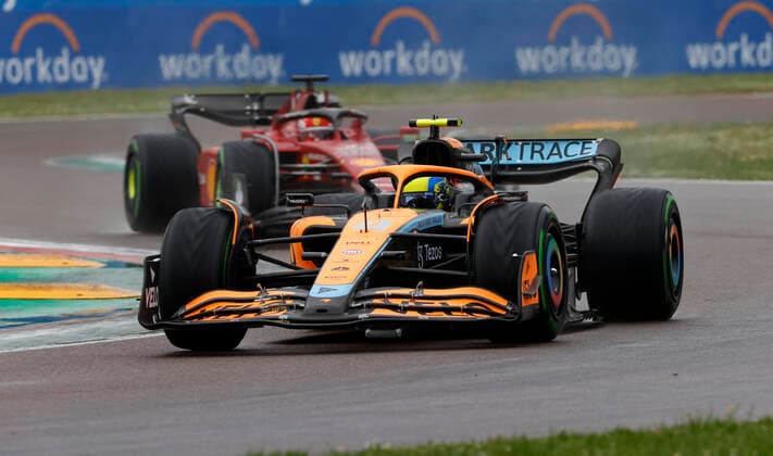 4 Lando Norris (GBR, McLaren F1 Team), F1 Grand Prix of Emilia Romagna at Autodromo Enzo e Dino Ferrari on April 24, 2022 in Imola, Italy. (Photo by HOCH ZWEI) Imola Italy