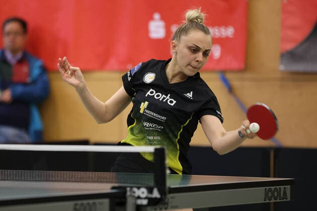 Langstadt 24.04.2022 Tischtennis Damen Bundesliga Finale Saison 2022 TSV Langstadt - ttc Eastside Berlin e.V. emspor, emonline, oespor, v.l., Sabina Surdan (ttc eastside berlin e.V.)