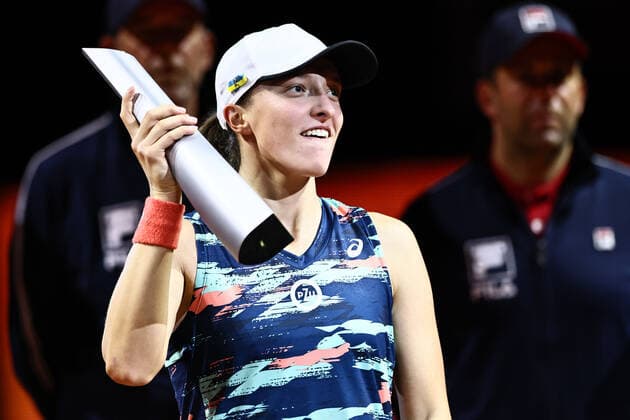 Iga Swiatek, POL, after finals at 2022 Porsche Tennis Grand Prix in Stuttgart, 24 04 2022; -