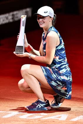 Iga Swiatek, POL, after finals at 2022 Porsche Tennis Grand Prix in Stuttgart, 24 04 2022; -