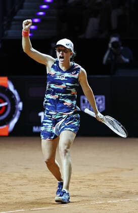 Iga Swiatek, POL, during finals at 2022 Porsche Tennis Grand Prix in Stuttgart, 24 04 2022; -