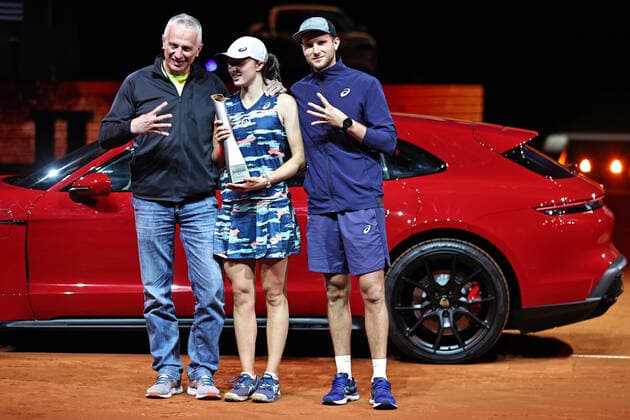 Iga Swiatek, POL, after car presentation at 2022 Porsche Tennis Grand Prix in Stuttgart, 24 04 2022; -