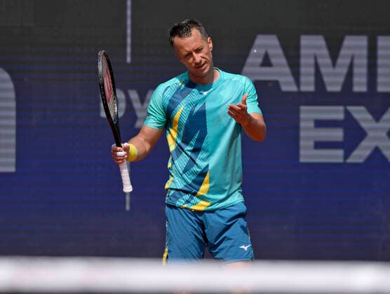 25.04.2022, Tennis Herren ATP, Tennis Herren Tour, BMW-Open München auf der Iphitos-Tennisanlage, Sechzehntelfinale, Philipp Kohlschreiber in Aktion.