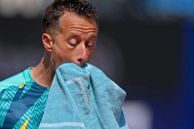25.04.2022, Tennis Herren ATP, Tennis Herren Tour, BMW-Open München auf der Iphitos-Tennisanlage, Sechzehntelfinale, Philipp Kohlschreiber in Aktion.