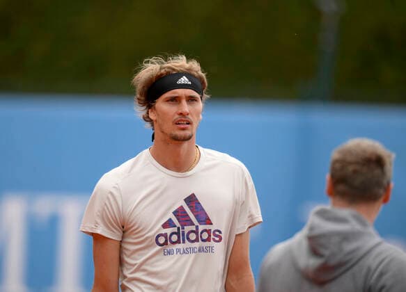 25.04.2022, Tennis Herren ATP, Tennis Herren Tour, BMW-Open München auf der Iphitos-Tennisanlage, Alexander Sascha Zverev (GER) trainiert am Nebenplatz
