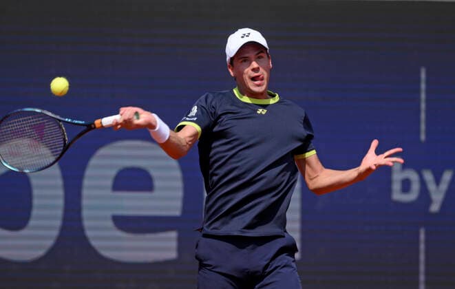 25.04.2022, Tennis Herren ATP, Tennis Herren Tour, BMW-Open München auf der Iphitos-Tennisanlage, Sechzehntelfinale, Daniel Altmaier (GER) in Aktion