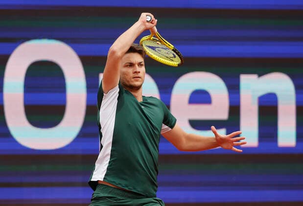 25.04.2022, BMW Open, MTTC Iphitos Muenchen, Tennis. im Bild: Miomir Kecmanovic ( SRB)
