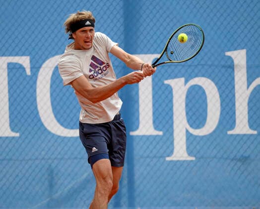 25.04.2022, Tennis Herren ATP, Tennis Herren Tour, BMW-Open Muenchen auf der Iphitos-Tennisanlage, Alexander Sascha Zverev (GER) trainiert am Nebenplatz