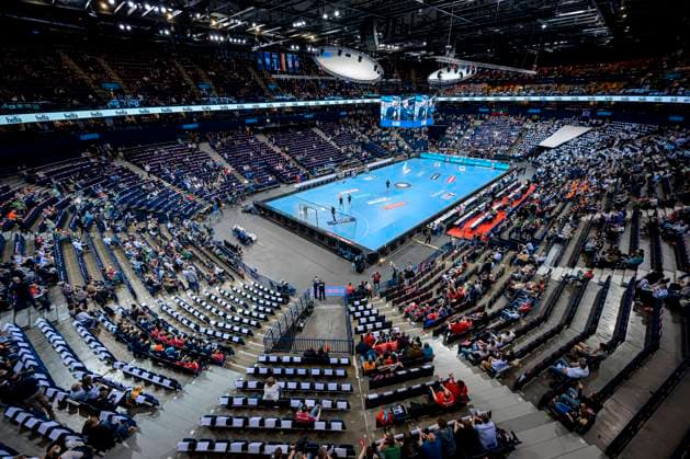 Hamburg, Deutschland 24. April 2022: Handball DHB-Pokal - 21 22 - Finale - THW Kiel vs. SC Magdeburg Übersicht Barclays Arena, Innenansicht, Feature-Bild Hamburg Barclays Arena Hamburg Deutschland