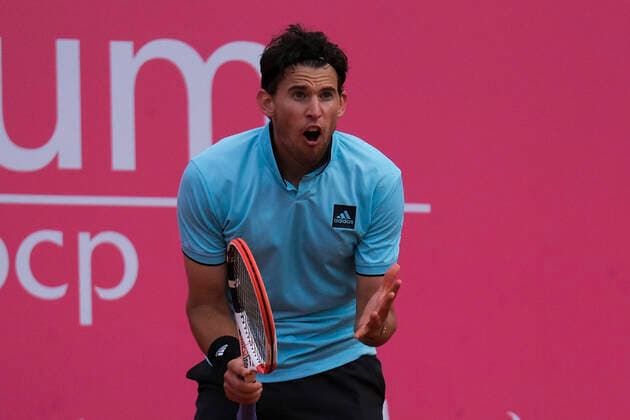 Benjamin Bonzi v Dominic Thiem - Millennium Estoril Open 2022 Benjamin Bonzi of France competes against Dominic Thiem of Austria during the Millennium Estoril Open ATP, Tennis Herren 250 tennis tournament at Estoril Tennis Club, Estoril, Portugal on April 26, 2022. Lisbon Portugal  Copyright: xNunoxCruzx originalFilename:cruz-benjamin220426_npV7z.jpg