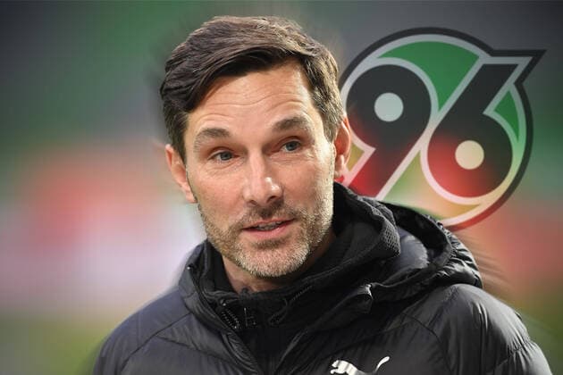 FOTOMONTAGE: Bericht: Bundesliga-Trainer Stefan Leitl vor Wechsel zu Hannover 96 in 2. Liga. Stefan LEITL (Trainer (Fuerth), Einzelbild,angeschnittenes Einzelmotiv,Portraet,Portrait,PortrÅ t Fussball 1. Bundesliga Saison 2021 2022, 17.Spieltag, Spieltag17, SpVgg Greuther Fuerth - FC Augsburg 0-0 am 18.12..2021,Sportpark Ronhof Thomas Sommer in Fuerth Â