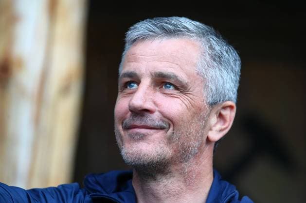 24.04.2022, xtgx, Fussball 2. Bundesliga, FC Erzgebirge Aue - FC Hansa Rostock emspor, v.l. Jens Haertel (Rostock, Trainer) Portrait, Portraet, Einzelbild (DFL DFB REGULATIONS PROHIBIT ANY USE OF PHOTOGRAPHS as IMAGE SEQUENCES and or QUASI-VIDEO) Aue
