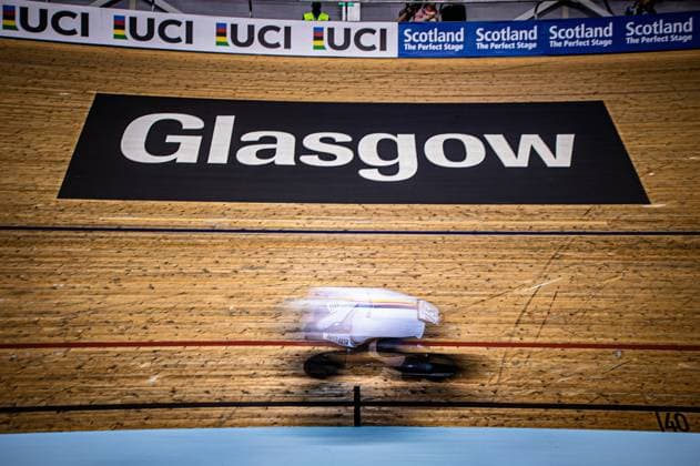 BUCK-GRAMCKO Tobias: UCI Track Nations Cup Glasgow 2022 BUCK-GRAMCKO Tobias ( GER ) GERMANY Querformat - quer - horizontal - Landscape - Event Veranstaltung: UCI Track Nations Cup Glasgow 2022 - Category Kategorie: Cycling - Track cycling, Rad, Radsport, Bahnrad, Bahn Track Nations Cup - Elite Men - Location Ort: Europe Great Britain - Scotland - Glasgow - Sir Chris Hoy Arena - Discipline: Individual Pursuit - Distance: 4000 m - Date Datum: 22.04.2022 Friday Day 2 -