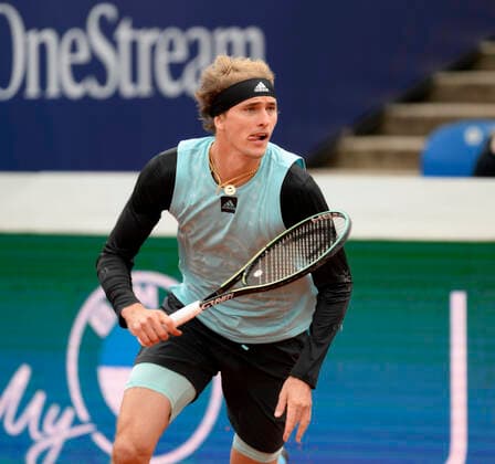 27.04.2022, Tennis Herren ATP, Tennis Herren Tour, BMW-Open München 2022 auf der Iphitos-Tennisanlage, Alexander Zverev (GER) in Aktion.