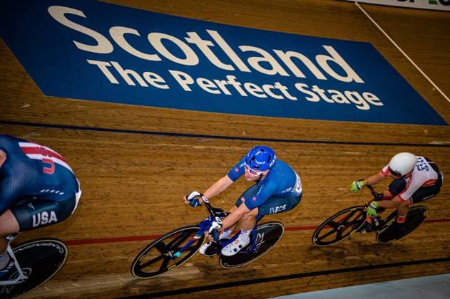 VIVIANI Elia: UCI Track Nations Cup Glasgow 2022 VIVIANI Elia ( ITA ) ITALY Querformat - quer - horizontal - Landscape - Event Veranstaltung: UCI Track Nations Cup Glasgow 2022 - Category Kategorie: Cycling - Track cycling, Rad, Radsport, Bahnrad, Bahn Track Nations Cup - Elite Men - Location Ort: Europe Great Britain - Scotland - Glasgow - Sir Chris Hoy Arena - Discipline: Omnium - Distance: ... m - Date Datum: 24.04.2022 Sunday Day 4 -