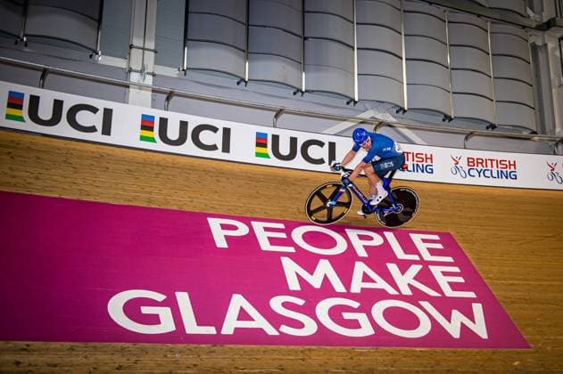 VIVIANI Elia: UCI Track Nations Cup Glasgow 2022 VIVIANI Elia ( ITA ) ITALY Querformat - quer - horizontal - Landscape - Event Veranstaltung: UCI Track Nations Cup Glasgow 2022 - Category Kategorie: Cycling - Track cycling, Rad, Radsport, Bahnrad, Bahn Track Nations Cup - Elite Men - Location Ort: Europe Great Britain - Scotland - Glasgow - Sir Chris Hoy Arena - Discipline: Omnium - Distance: ... m - Date Datum: 24.04.2022 Sunday Day 4 -