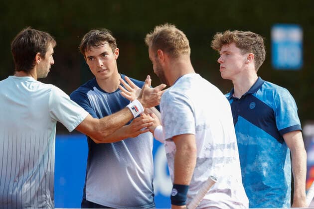 Philip Florig und Maximilian Homberg, Herren Doppel Tennis - BMW Open 2022 - ATP, Tennis Herren - MTTC Iphitos - Munich - - Germany - 27 April 2022. Copyright: xJuergenxHasenkopfx