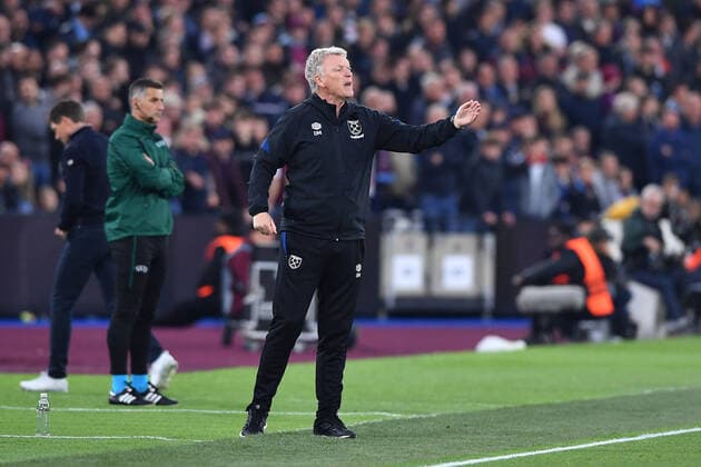Fußball Europa League Halbfinale West Ham United - Eintracht Frankfurt am 28.04.2022 im Olympiastadion London in London David Moyes ( Trainer Cheftrainer West Ham )