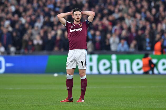 Fußball Europa League Halbfinale West Ham United - Eintracht Frankfurt am 28.04.2022 im Olympiastadion London in London Declan Rice ( West Ham )
