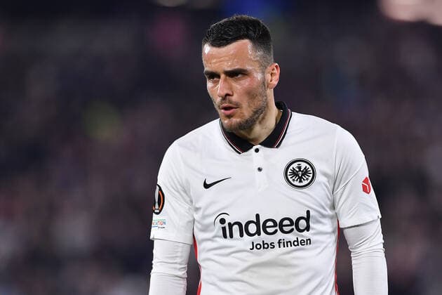 Fußball Europa League Halbfinale West Ham United - Eintracht Frankfurt am 28.04.2022 im Olympiastadion London in London Filip Kostic ( Frankfurt )