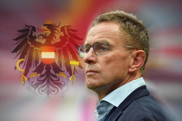 FOTOMONTAGE: Ralf RANGNICK wird wohl neuer Trainer von Oesterreich! Ralf RANGNICK (Trainer L), Einzelbild,angeschnittenes Einzelmotiv,Portraet,Portrait,PortrÅ t. Fussball,Saison 2018 19, DFB Pokal Finale RB Leipzig (L) - FC Bayern Muenchen (M) 0-3,