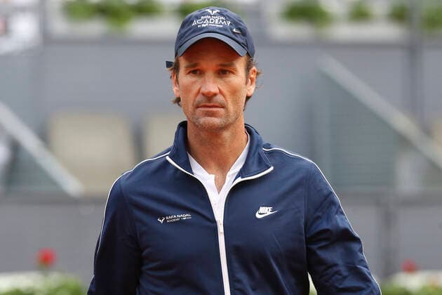 Carlos Moya beim Training zum Mutua Madrid Open 2022 Tennis Turnier im Sportkomplex Caja Magica. Madrid, 28.04.2022