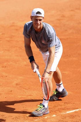 April 29, 2022, MADRID, MADRID, SPAIN: Diego Schwartzman of Argentina practices during the Mutua Madrid Open 2022 celebrated at La Caja Magica on April 29, 2022, in Madrid, Spain. MADRID SPAIN - ZUMAa181 20220429_zaa_a181_042 Copyright: xOscarxJ.xBarrosox