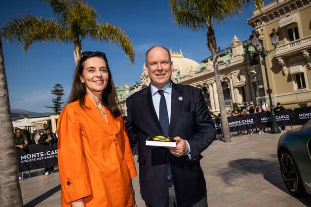 Bilder des Jahres 2022, Sport 04 April Sport Themen der Woche KW17 PRINCE ALBERT II de Monaco, portrait FOUCHER BÃ atrice, CEO of DS Automobiles, portrait during the 2022 Monaco ePrix, 4th meeting of the 2021-22 ABB FIA Formula E World Championship, WM, Weltmeisterschaft on the Circuit de Monaco from April 29 to 30, in Monaco - AUTO - 2022 FORMULA E MONACO ePRIX DPPI Panoramic  03422005_GH_82791