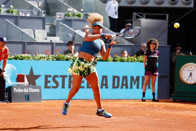 Naomi Osaka (JPN), APRIL 29, 2022 - Tennis : Naomi Osaka of Japan during singles 1st round match against Anastasia Potapova of Russia on the WTA, Tennis Damen 1000 tournaments Mutua Madrid Open tennis tournament at the Caja Magica in Madrid, Spain. Noxthirdxpartyxsales  (0157503128st)