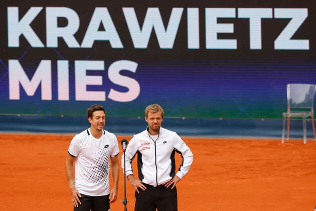 Kevin Krawietz und Andreas Mies, Herren Doppel Tennis - BMW Open 2021 - ATP, Tennis Herren - MTTC Iphitos - Munich - - Germany - 30 April 2022. Copyright: xJuergenxHasenkopfx