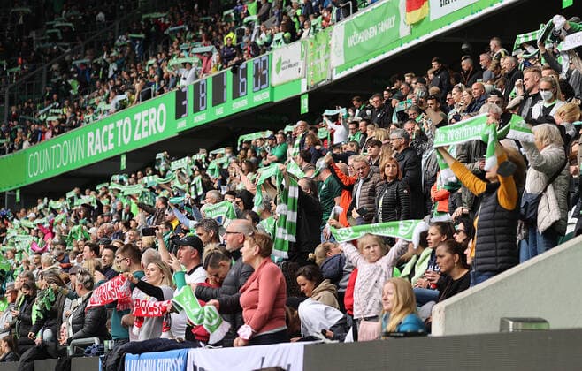 Wolfsburger Fans DFL REGULATIONS PROHIBIT ANY USE OF PHOTOGRAPHS AS IMAGE SEQUENCES AND OR QUASI-VIDEO.