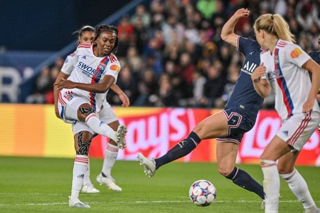 Parc des Princes Melvine Malard ( 28 Olympique Lyonnais)during the UEFA Womens Champions League semifinal between Paris Saint-Germain FC and Olympique Lyonnais at Parc des Princes in Paris, France Cristiano Mazzi SPP Paris Saint-Germain FC v Olympique Lyonnais - UEFA Womens Champions League semifinal - Parc des Princes - Paris, France 