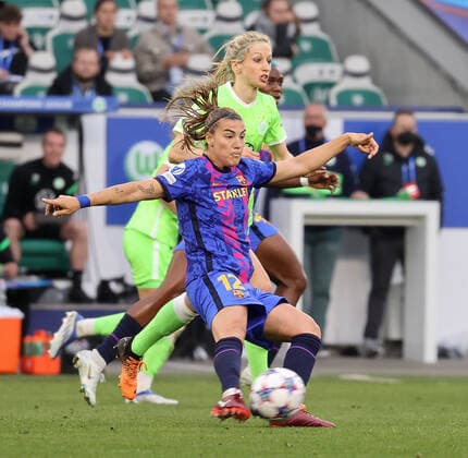 Patri FC Barcelona, Barca , Kathrin Julia Hendrich (VfL Wolfsburg) DFL REGULATIONS PROHIBIT ANY USE OF PHOTOGRAPHS AS IMAGE SEQUENCES AND OR QUASI-VIDEO.