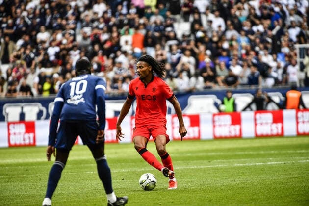 Khephren Thuram (ogc) FOOTBALL : Bordeaux vs Nice - 35eme Journee de L1 Ubereats - Bordeaux - 01 05 2022 ThierryBreton Panoramic 
