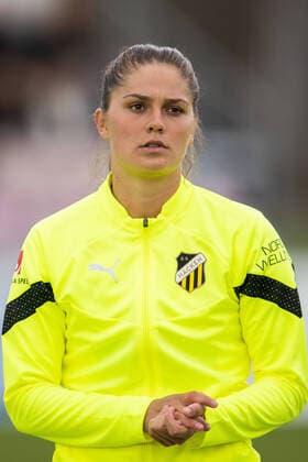 220501 Häckens Mille Gejl Jensen under fotbollsmatchen i Damallsvenskan mellan Vittsjö och Häcken den 1 maj 2022 i Vittsjö. Copyright: AVDOxBILKANOVIC BB220501AB080