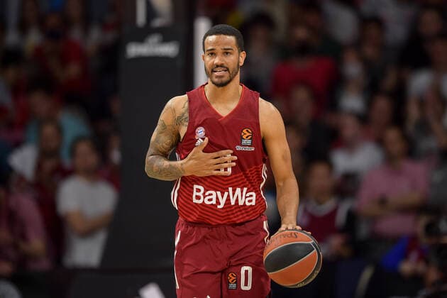 Basketball, Euroleague, 29.04.2022, FC Bayern München - FC Barcelona, Barca Im Bild Nick WEILER-BABB (FC Bayern München, 0) Dribbling Ball. München Audi Dome Bayern Deutschland Copyright: Passion2Press.dex xMarkusxFischerx
