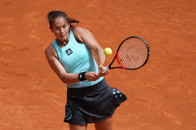 Mutua Madrid Open - Day Six Daria Kasatkina of Russia in action against Sara Sorribes Tormo of Spain in her third round match on Day 6 of the Mutua Madrid Open at La Caja Magica on May 03, 2022 in Madrid, Spain Madrid Spain  Copyright: xOscarxGonzalezx originalFilename:gonzalez-notitle220503_npVQ8.jpg