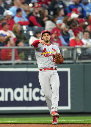 May 03, 2022: St. Louis Cardinals third baseman Nolan Arenado (28) makes a play for an out at Kauffman Stadium Kansas City, Missouri. The Kansas City Royals defeated the St. Louis Cardinals 7-1. CSM. Kansas City United States - ZUMAc04_ 20220503_zaf_c04_062 Copyright: xJonxRobichaudx