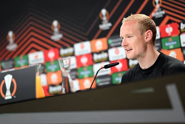 04.05.2022, xjhx, Fussball UEFA Europa League, Eintracht Frankfurt - Training und Pressekonferenz emspor, v.l. Sebastian Rode (Eintracht Frankfurt) (DFL DFB REGULATIONS PROHIBIT ANY USE OF PHOTOGRAPHS as IMAGE SEQUENCES and or QUASI-VIDEO) Frankfurt am Main