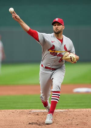 May 04, 2022: St. Louis Cardinals starting pitcher Adam Wainwright (50) delivers a pitch at Kauffman Stadium Kansas City, Missouri. The St Louis Cardinals beat the Kansas City Royals 10-0. CSM. Kansas City United States - ZUMAc04_ 20220504_zaf_c04_018 Copyright: xJonxRobichaudx